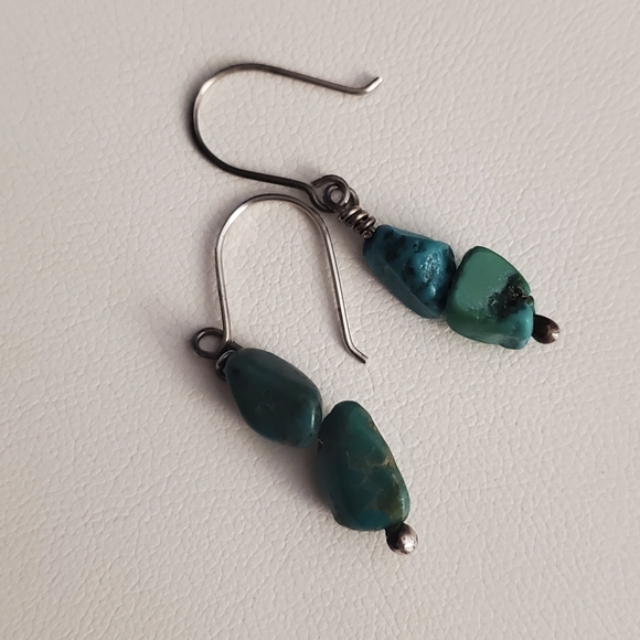 Sterling silver turquoise earrings - Picture 2 of 3